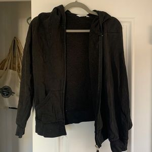 Black zip up hoodie